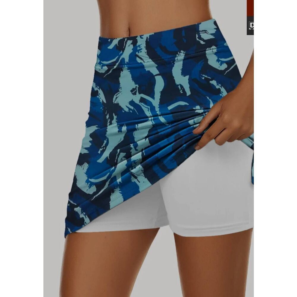 Ekouaer 2xl  Double-Layered Shorts Skirt - Picture 2 of 5